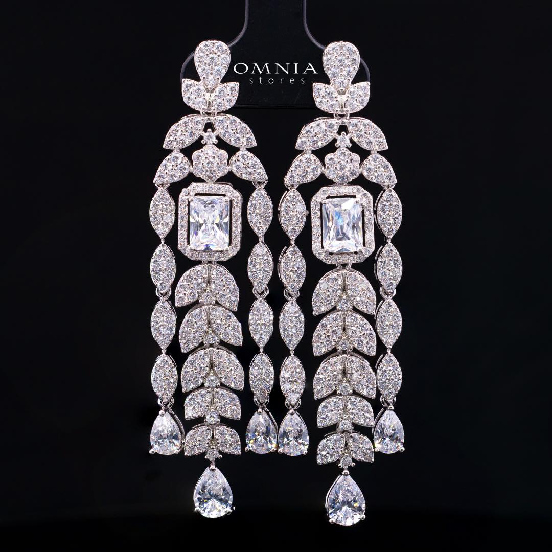 Omnia Kaila Luxury Bridal White Choker Full Set in High Quality Zircon Stone Rhodium Plated - Image 6