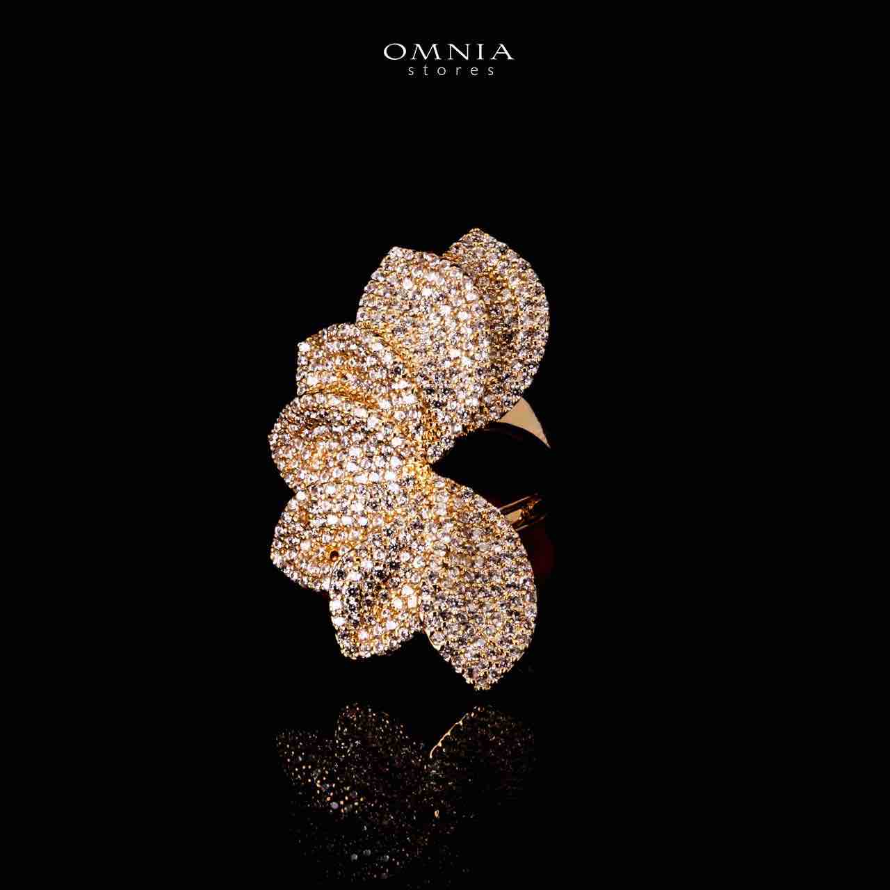Omnia Alaia Luxury Gold Bridal Full Set in High Quality Zircon Stone Rhodium Plated - Image 5
