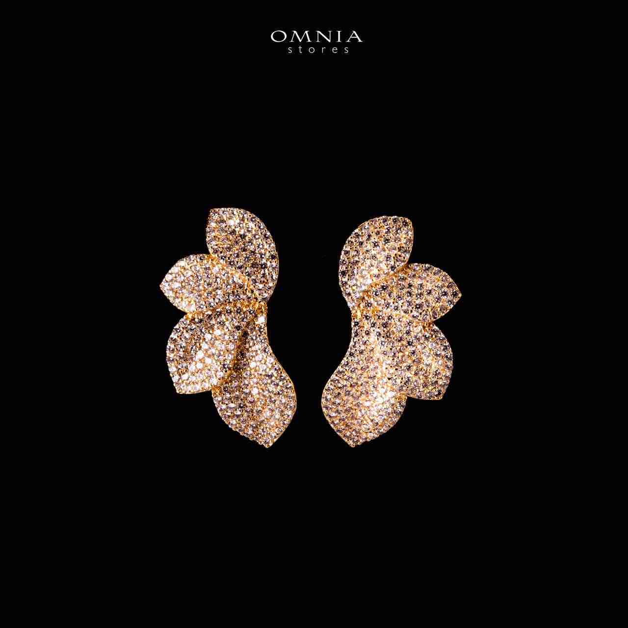 Omnia Alaia Luxury Gold Bridal Full Set in High Quality Zircon Stone Rhodium Plated - Image 3