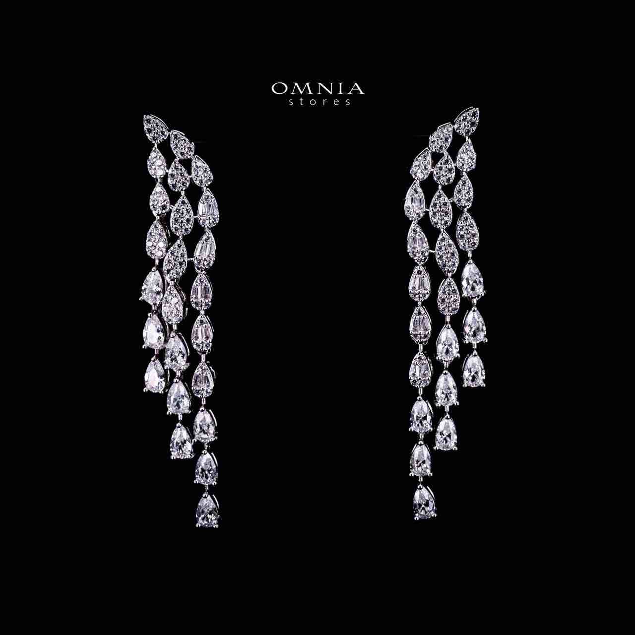 Omnia Senna Luxury Bridal White Full Set in High Quality Zircon Stone Rhodium Plated - Image 6