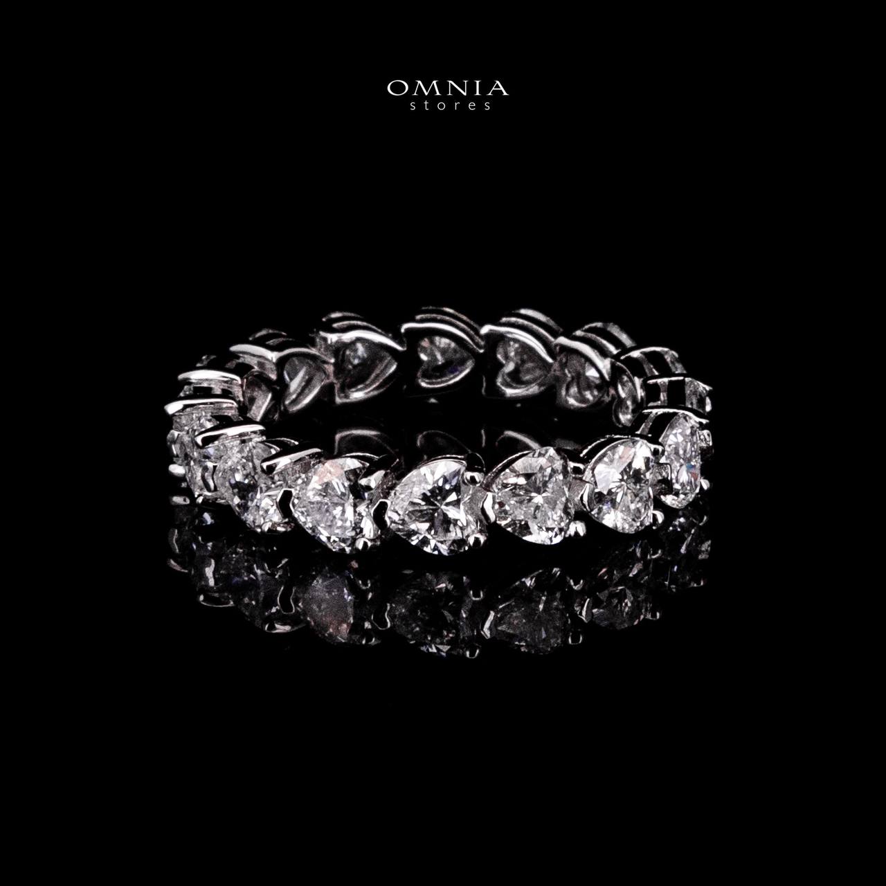 Saba Heart White Moissanite Stone Ring With GRA Certified High Quality in 925 Silver 4x4mm