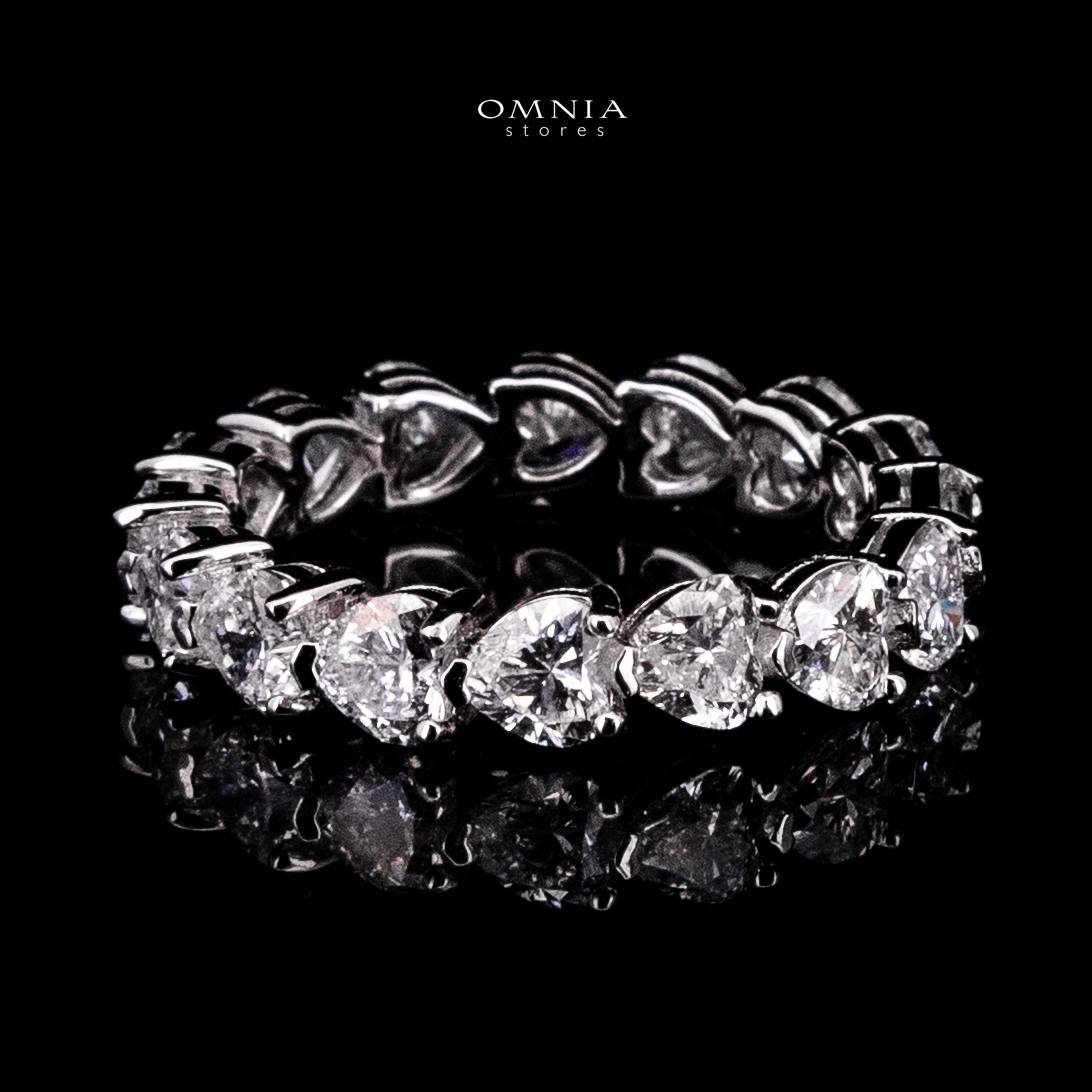 Saba Heart White Moissanite Stone Ring With GRA Certified High Quality in 925 Silver 4x4mm - Image 5