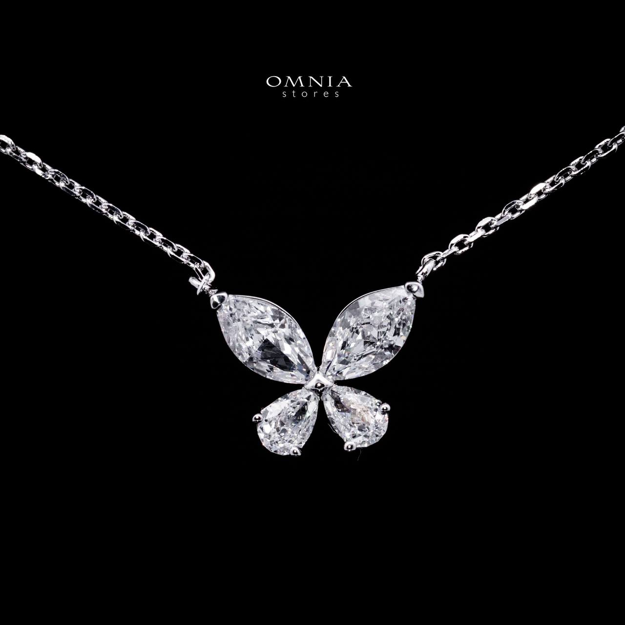 Omnia Ziara White Pendant Necklace With High Quality Certified Lab Crafted Stones In 925 Silver - Image 2