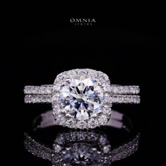 Neila Lab Grown Stones With IGI Certifited Princess Cut D VVS 2 White Ring in 925 Silver High Quality 1.5ct