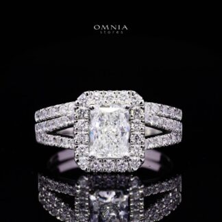 Siham Lab Grown Stones IGI Certified E VVS 2 White Ring in 925 Silver 1.00ct