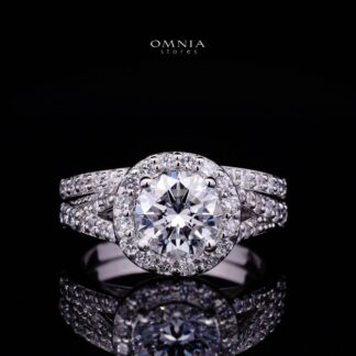 Mayar Lab Grown With IGI Certified D VS 1 Oval Brilliant White Ring in 925 Silver 1.3ct
