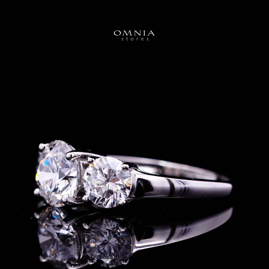 Samiah Lab Grown With IGI Certified Round Brilliant D VS1 White Ring High Quality 925 Silver 1.00ct - Image 2