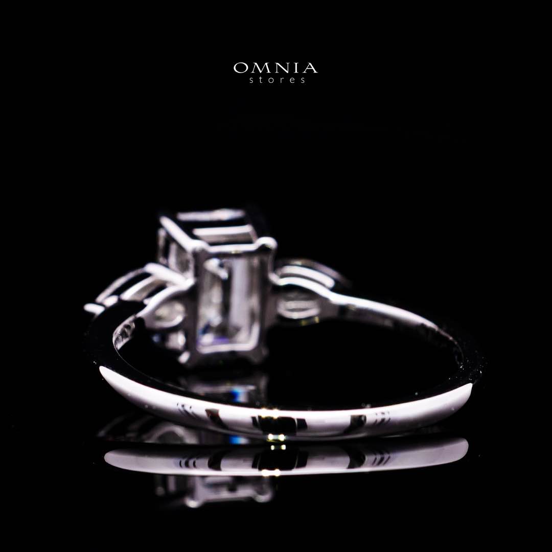 Aysha Lab Grown IGI Certified Emerald Cut D VS1 White Ring High Quality 925 Silver 1.60ct - Image 4