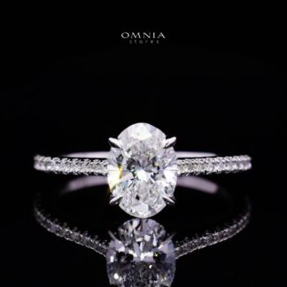 Sadia Lab Grown White IGI Certified Round Brilliant VS1 Ring With High Quality 925 Silver 1.50ct