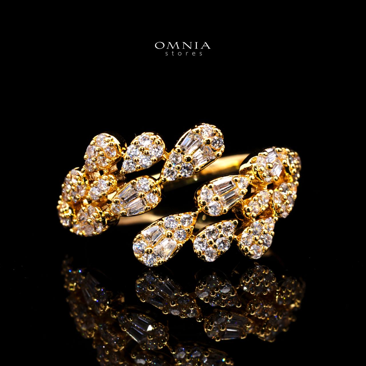 Omnia Nasiha Luxury Bridal Gold Full Set in High Quality Zircon Stone Rhodium Plated - Image 5
