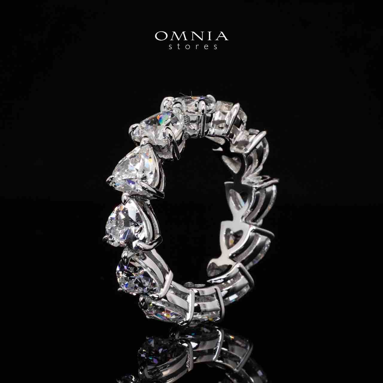 Omnia Adira Heart Ring With High Quality Certified Lab Crafted Stones In 925 Silver - Image 3