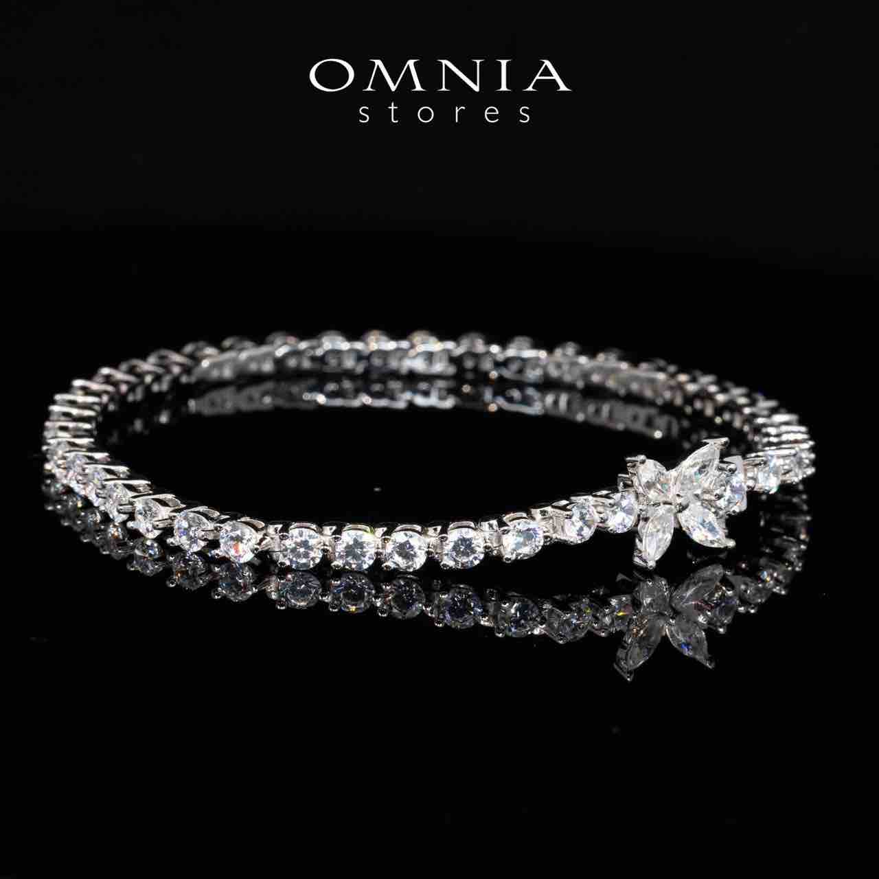 Omnia Iyanna White Floral Bracelet With High Quality Certified Lab Crafted Stones In 925 Silver 5.4ct - Image 4