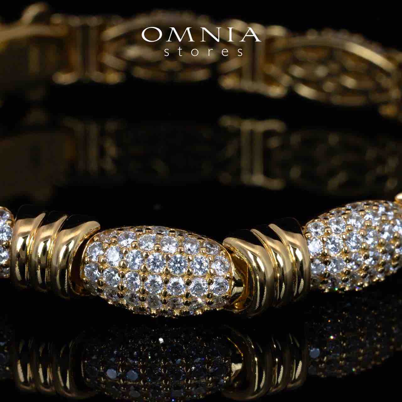 Omnia Tillie Gold Bracelet With High Quality Certified Lab Crafted Stones In 925 Silver 12.6ct - Image 3