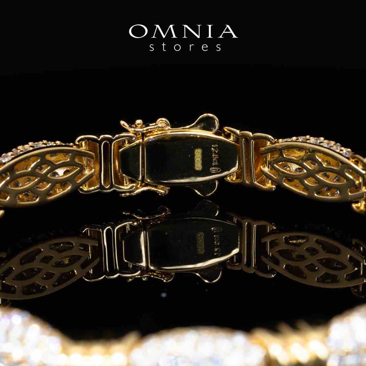 Omnia Tillie Gold Bracelet With High Quality Certified Lab Crafted Stones In 925 Silver 12.6ct - Image 2