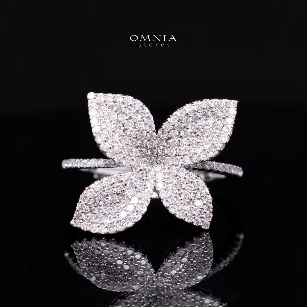 Omnia Laura White Luxury Bridal Full Set in High Quality Rhodium Plated Zircon Stones - Image 5