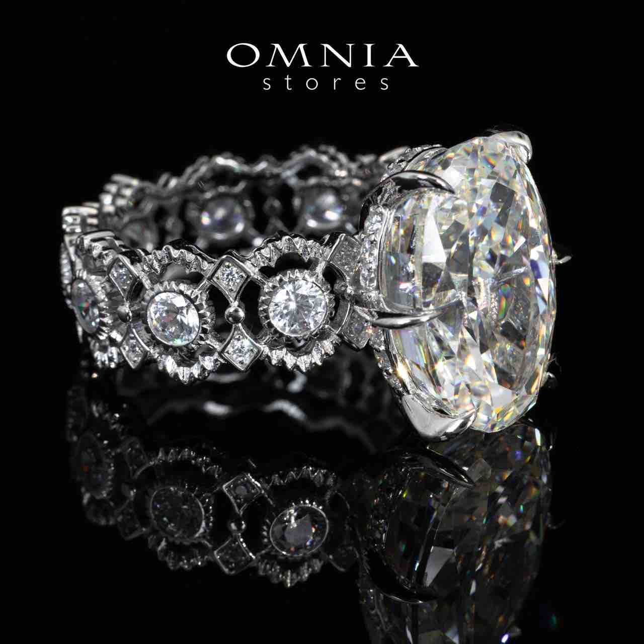 Omnia Tamia White High Quality Lab Crafted Ring In 925 Silver - Image 2