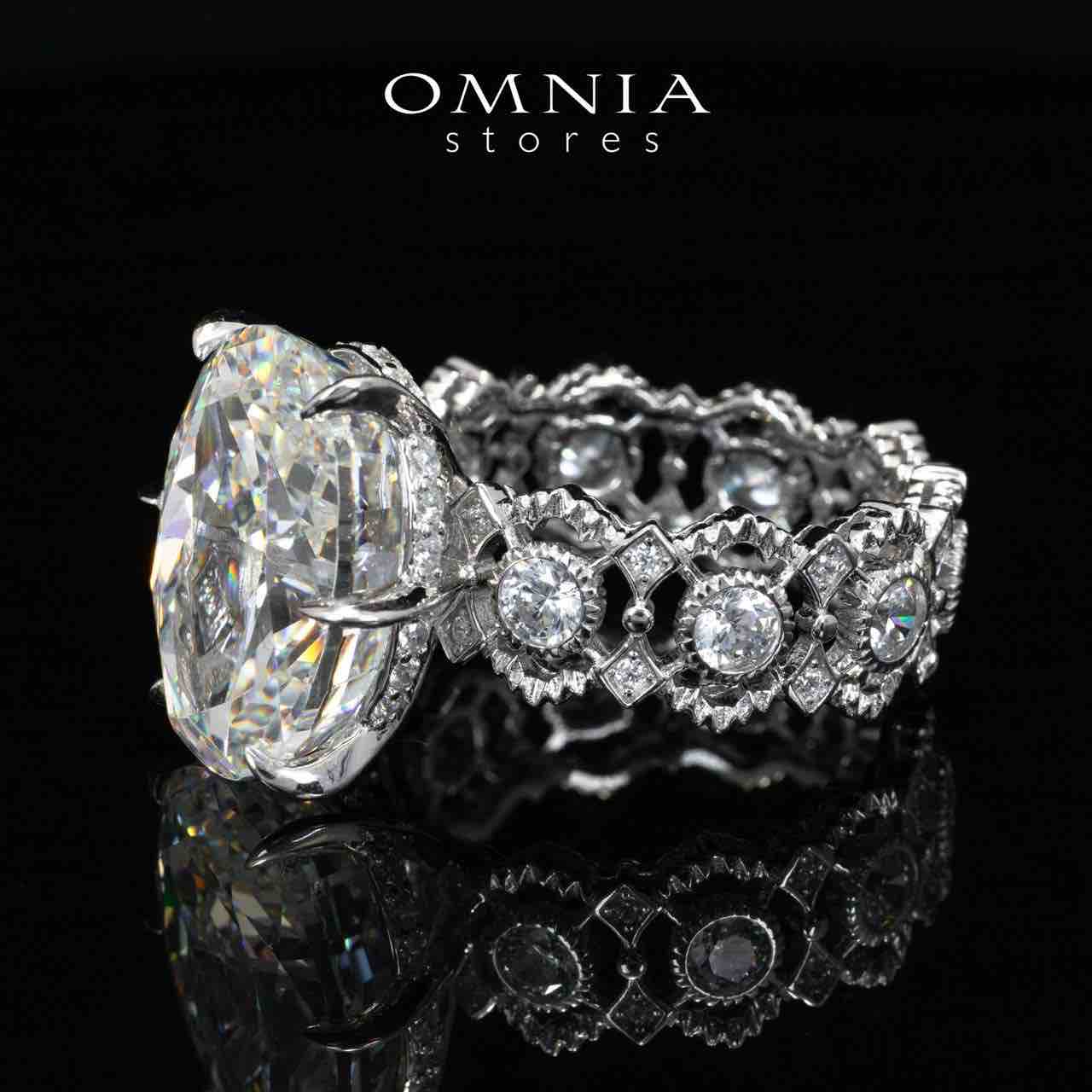 Omnia Tamia White High Quality Lab Crafted Ring In 925 Silver - Image 3