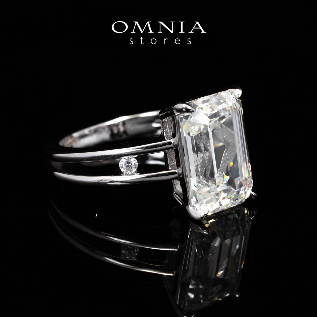 Omnia Abbie White High Quality Certified Lab Crafted Ring In 925 Silver 4.2ct - Image 2