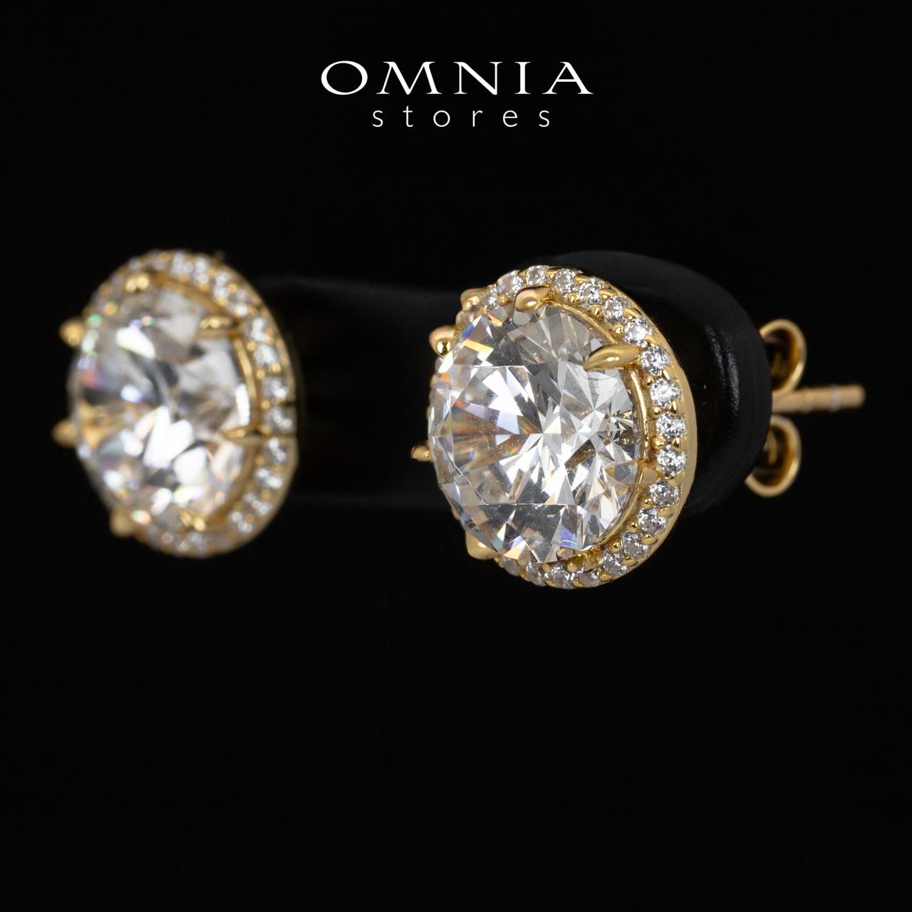 Omnia Reya Gold Earrings With High Quality Certified Lab Crafted In 925 Silver - Image 2