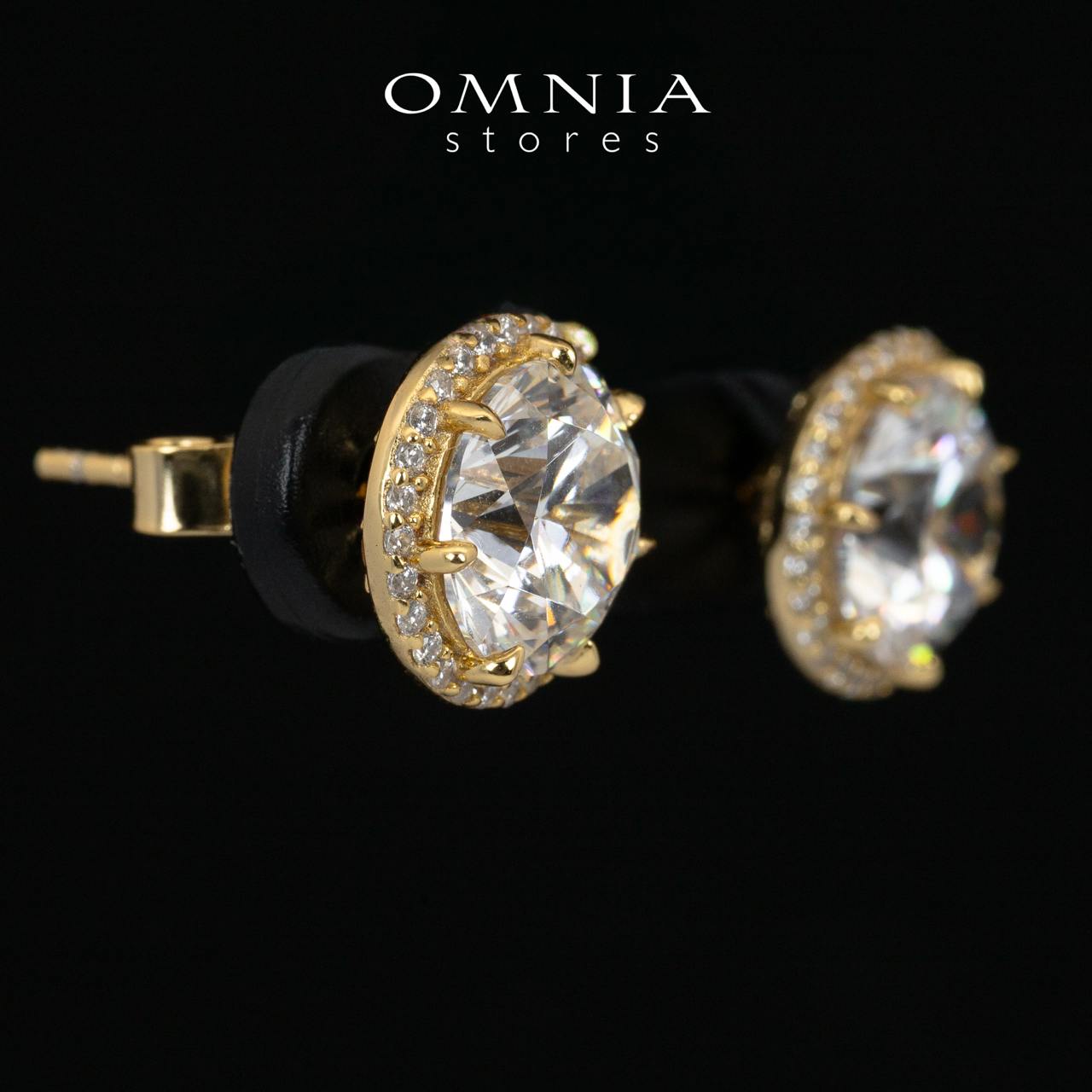 Omnia Reya Gold Earrings With High Quality Certified Lab Crafted In 925 Silver - Image 4