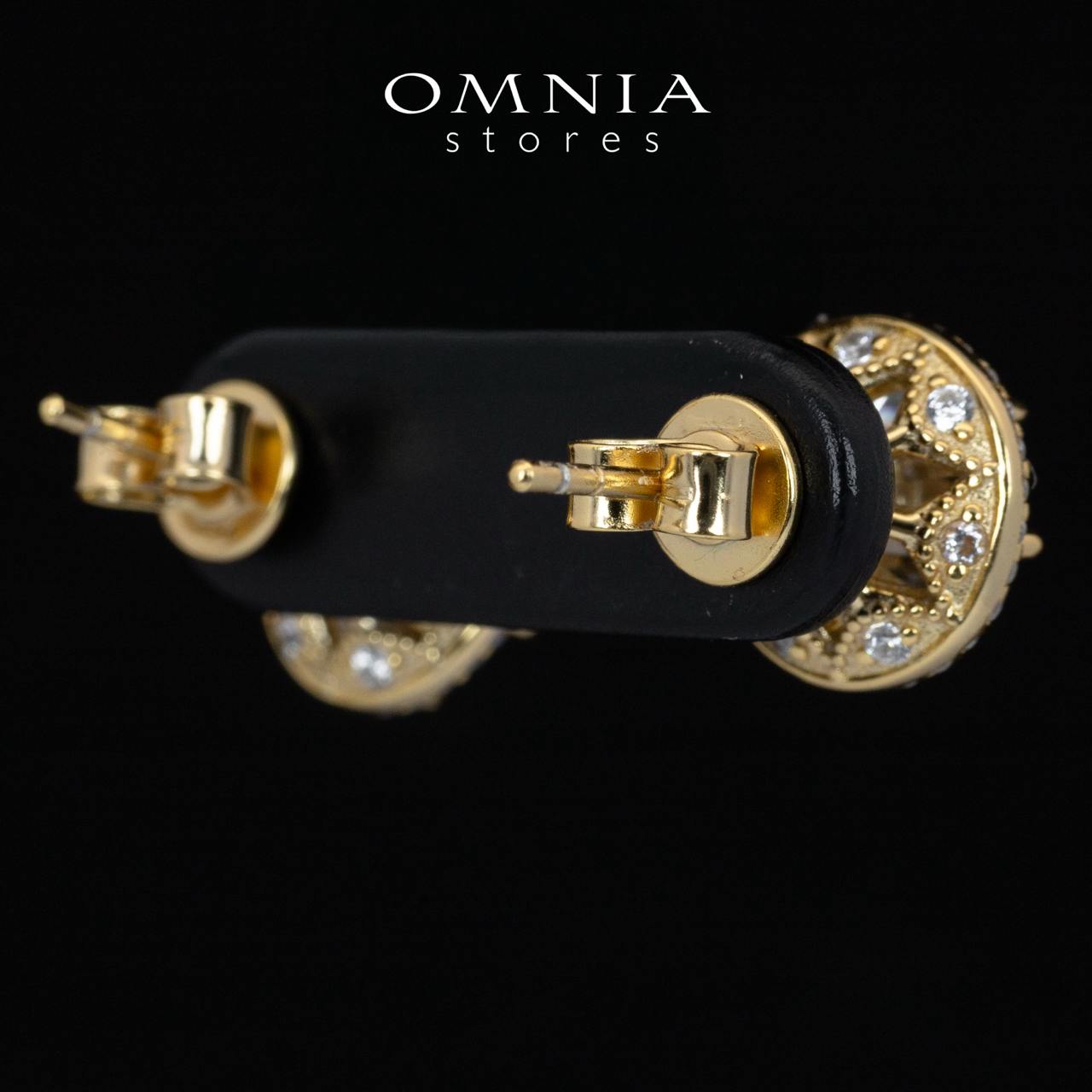 Omnia Reya Gold Earrings With High Quality Certified Lab Crafted In 925 Silver - Image 3