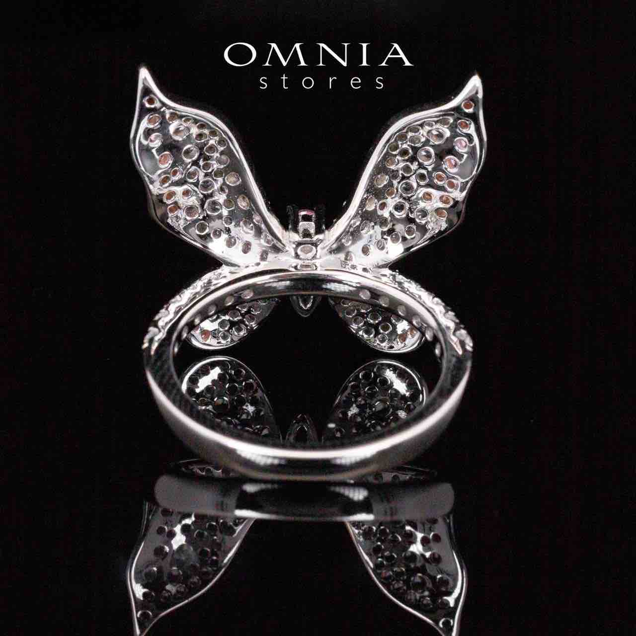 Omnia Brisa Butterfly Rose Gold Ring With High Quality Simulated Diamonds in 925 Silver - Image 3