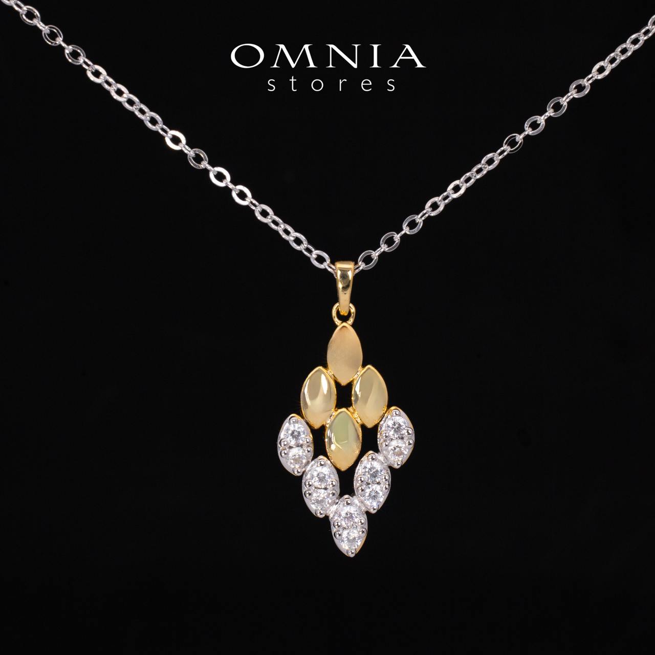 Farra Gold Pendant Necklace With High Quality Simulated Diamonds in 925 Silver - Image 3