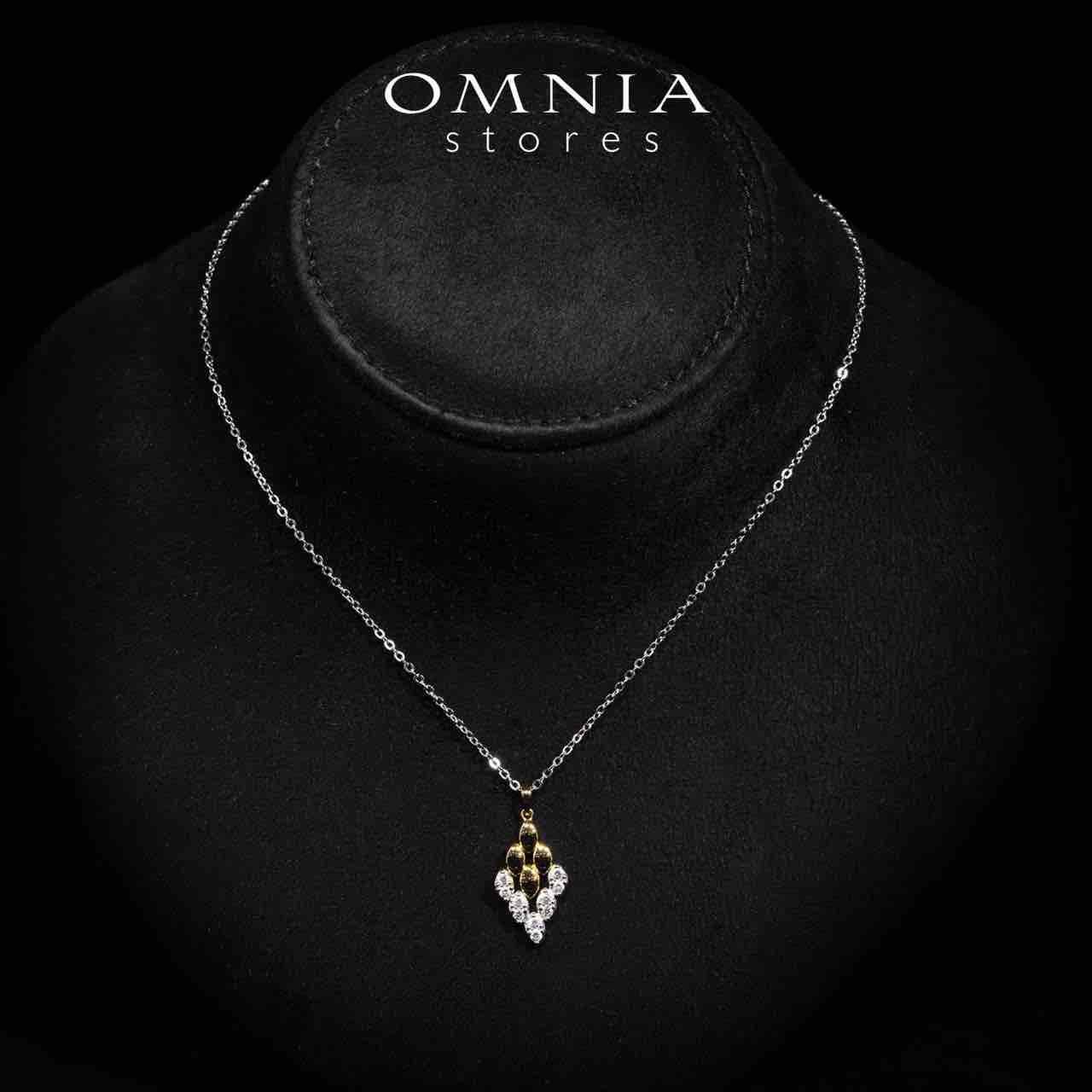 Farra Gold Pendant Necklace With High Quality Simulated Diamonds in 925 Silver - Image 4
