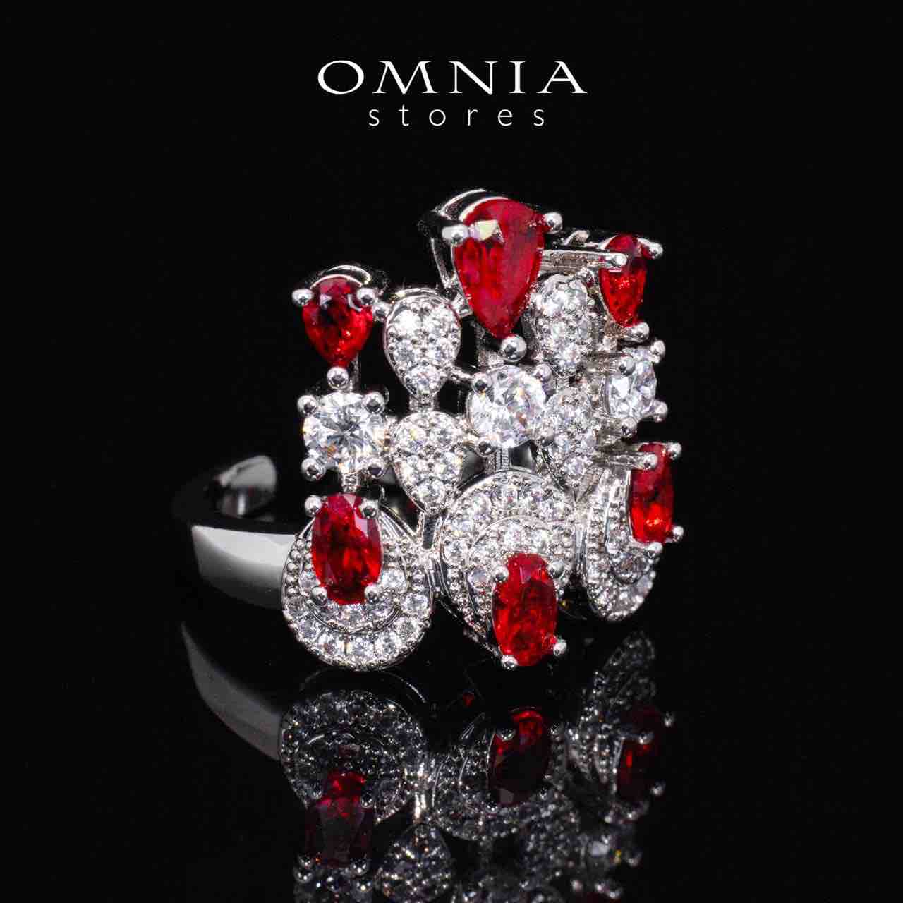 Aleya Red Luxury Bridal Full Long chain Set in High Quality Simulated Diamonds Rhodium Plated - Image 6