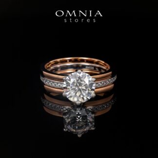 Julie Rose Gold Certified Lab Crafted Multi Layer Ring With High Quality 925 Silver