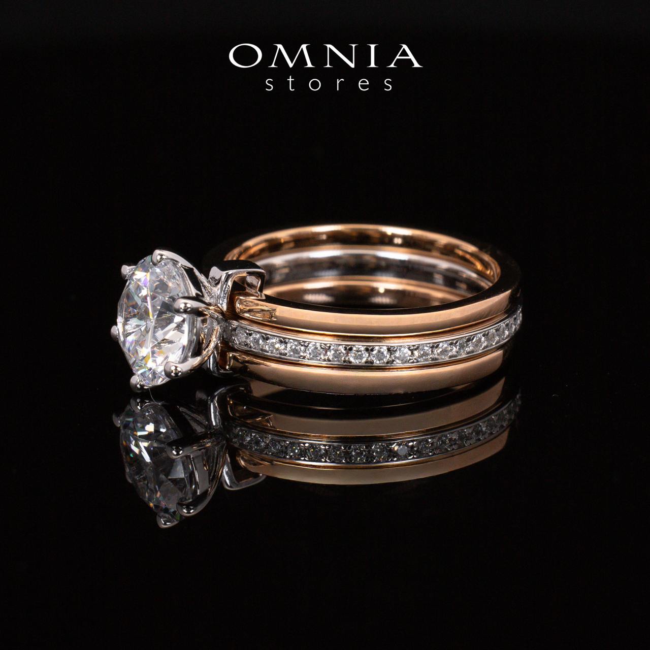 Julie Rose Gold Certified Lab Crafted Multi Layer Ring With High Quality 925 Silver - Image 6