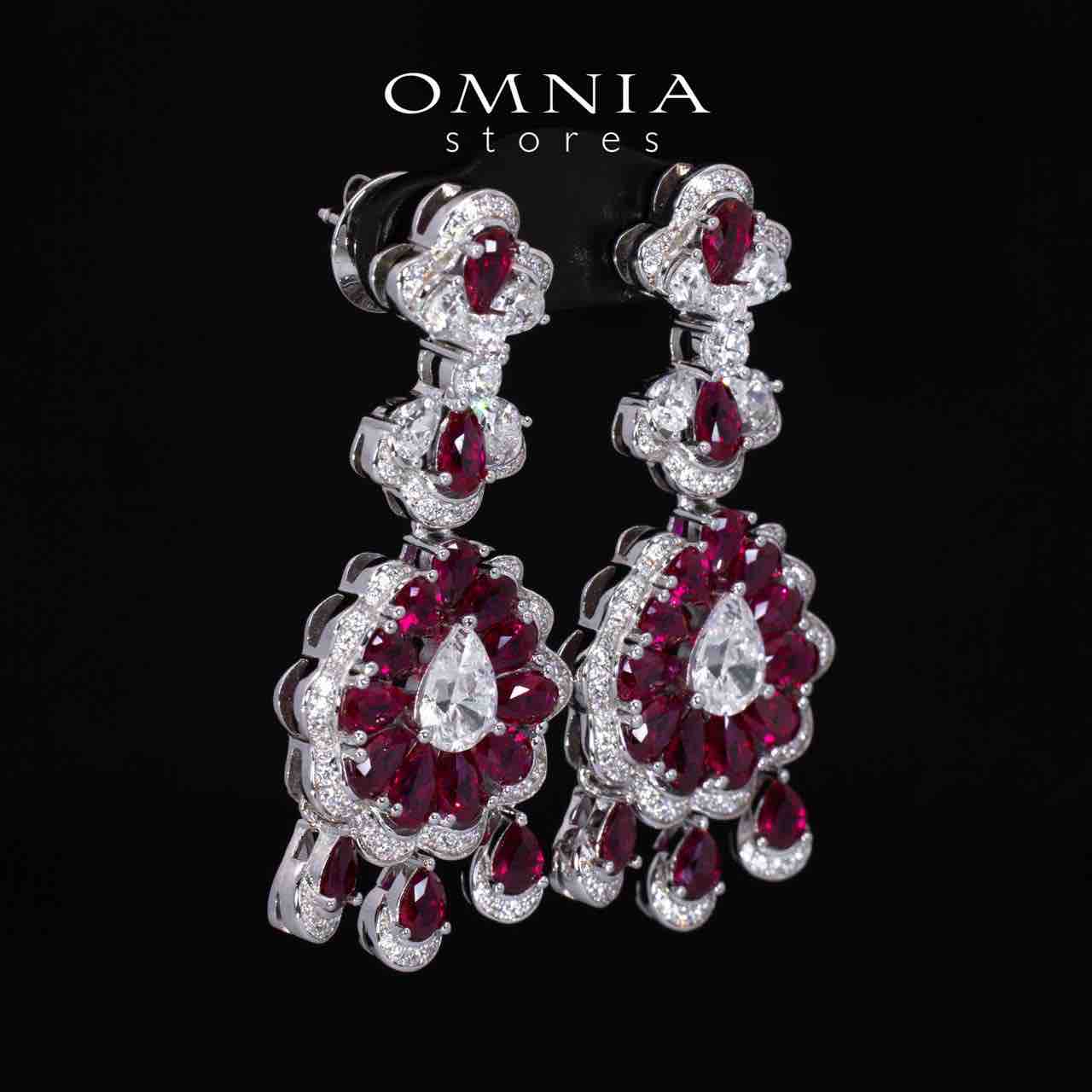 Rayna Red Certified Lab Crafted Drop Earrings With High Quality 925 Silver - Image 4
