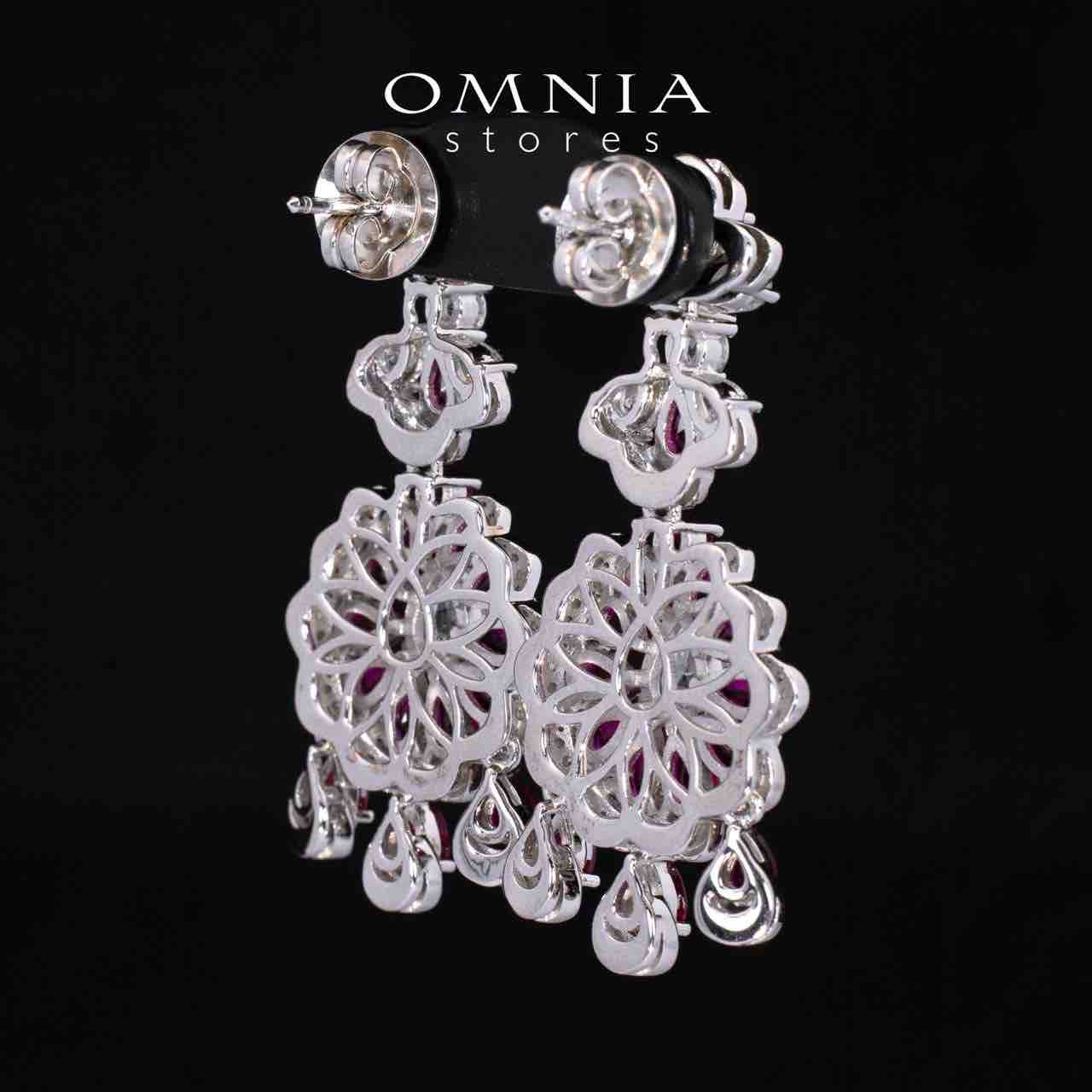 Rayna Red Certified Lab Crafted Drop Earrings With High Quality 925 Silver - Image 5