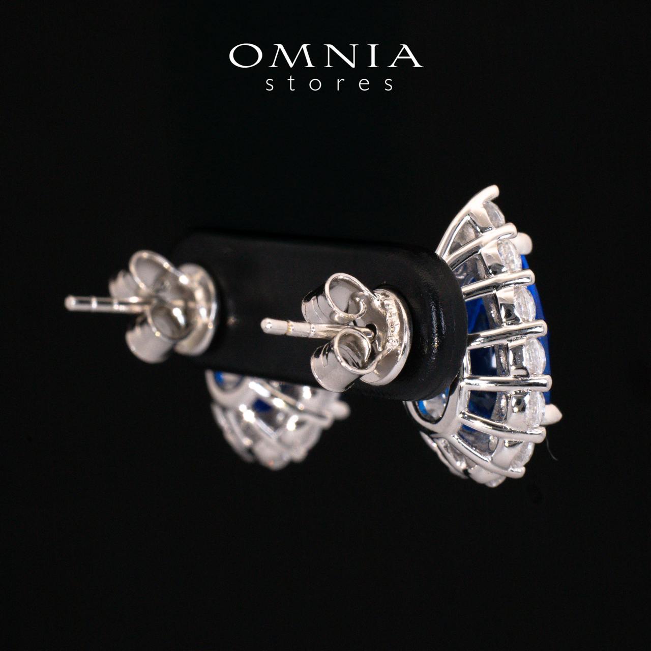 Emoni Blue Pear Cut Certified Lab Crafted Earrings With High Quality 925 Silver - Image 6