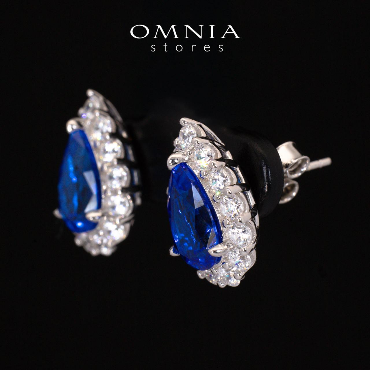 Emoni Blue Pear Cut Certified Lab Crafted Earrings With High Quality 925 Silver - Image 5