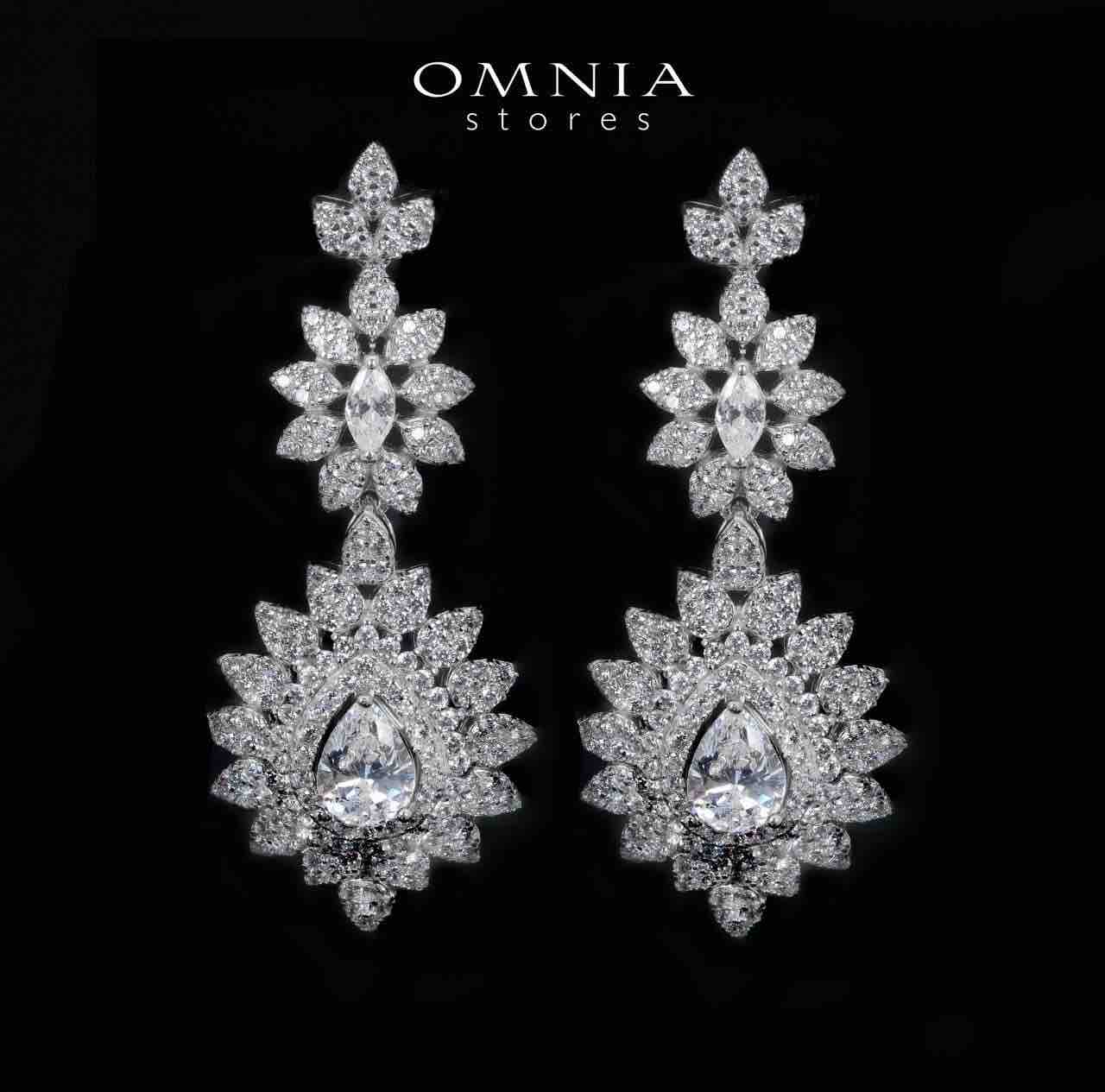 Osha White Bridal Full Set in 925 Silver High Quality Simulated Diamonds - Image 4