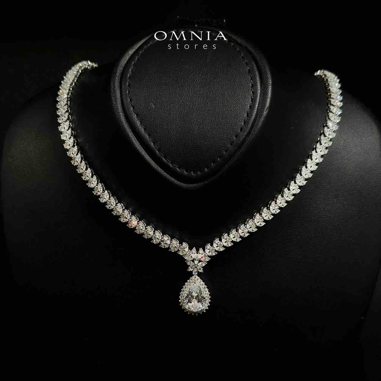 Lyra White Bridal Full Set in 925 Silver High Quality Simulated Diamonds - Image 2