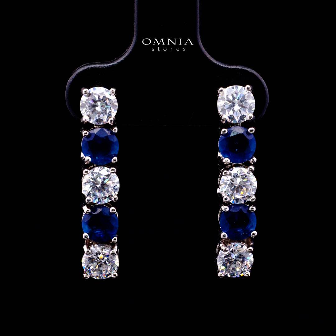 Omnia Hessa Blue and Whte Luxury Bridal Full Set in High Quality Simulated Diamonds (16cm only available in KSA) - Image 5