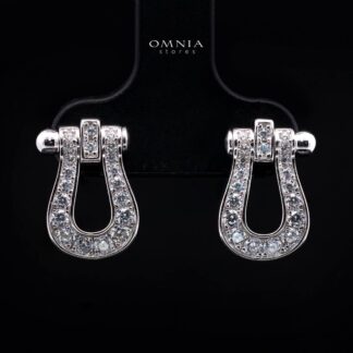 Omnia Kiyah White Earrings With High Quality Certified Lab Crafted In 925 Silver