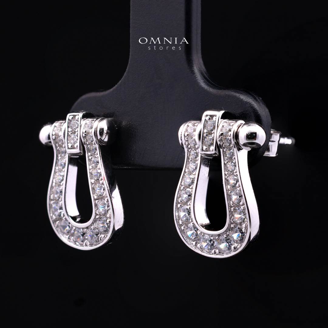 Omnia Kiyah White Earrings With High Quality Certified Lab Crafted In 925 Silver - Image 2