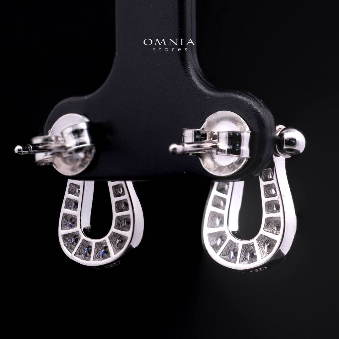 Omnia Kiyah White Earrings With High Quality Certified Lab Crafted In 925 Silver - Image 3