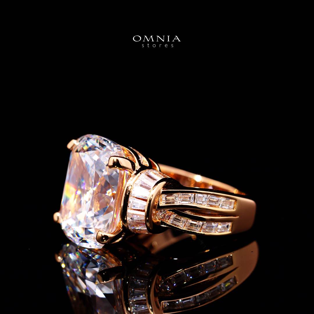 Theia 9ct Rose Gold Ring With Certified Lab Crafted Stones In 925 Silver - Image 2