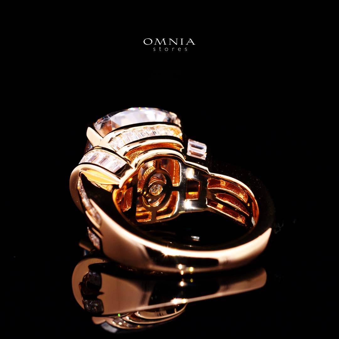 Theia 9ct Rose Gold Ring With Certified Lab Crafted Stones In 925 Silver - Image 4