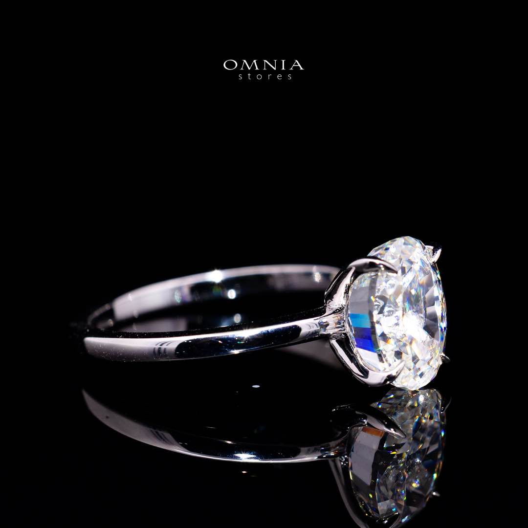 Romina White Round Cut Lab Crafted Ring With High Quality 925 Silver - Image 3