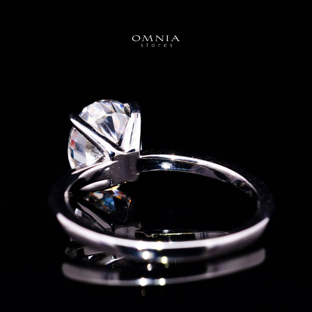 Romina White Round Cut Lab Crafted Ring With High Quality 925 Silver - Image 4