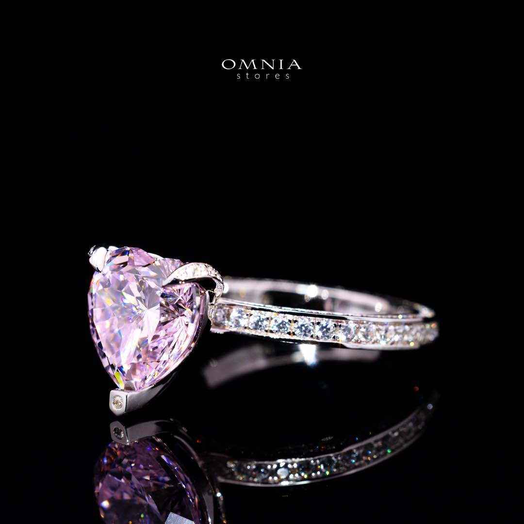 Eileen Heart Pink Certified Lab Crafted Ring With High Quality 925 Silver - Image 2