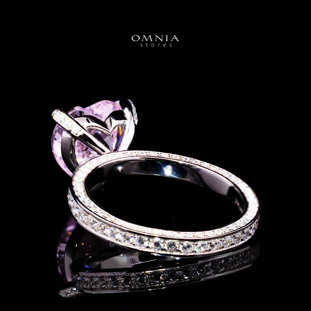 Eileen Heart Pink Certified Lab Crafted Ring With High Quality 925 Silver - Image 4