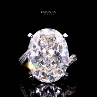 Omnia Noella White High Quality Lab Crafted Ring In 925 Silver D44.2ct