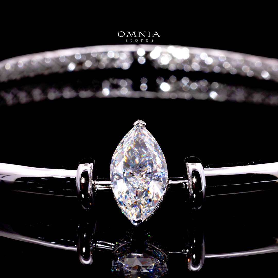 Omnia Amyah White Choker Necklace With High Quality Certified Lab Crafted Stones In 925 Silver - Image 2