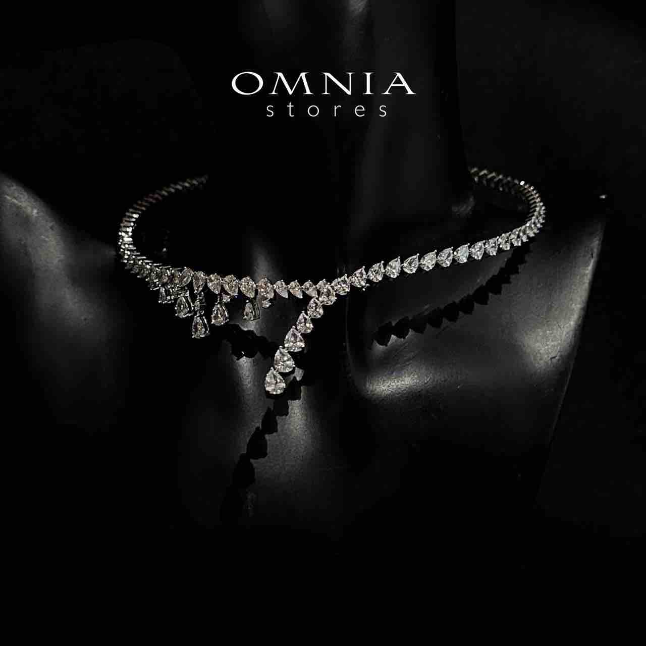 Ailyn White Choker Bridal Full Set in 925 Silver High Quality Simulated Diamonds - Image 2